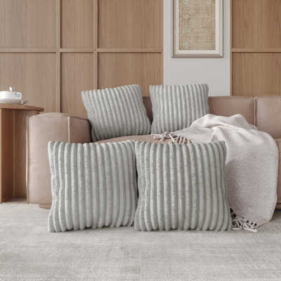 Laconia 18" X 18" Square Velvet Throw Pillow Covers