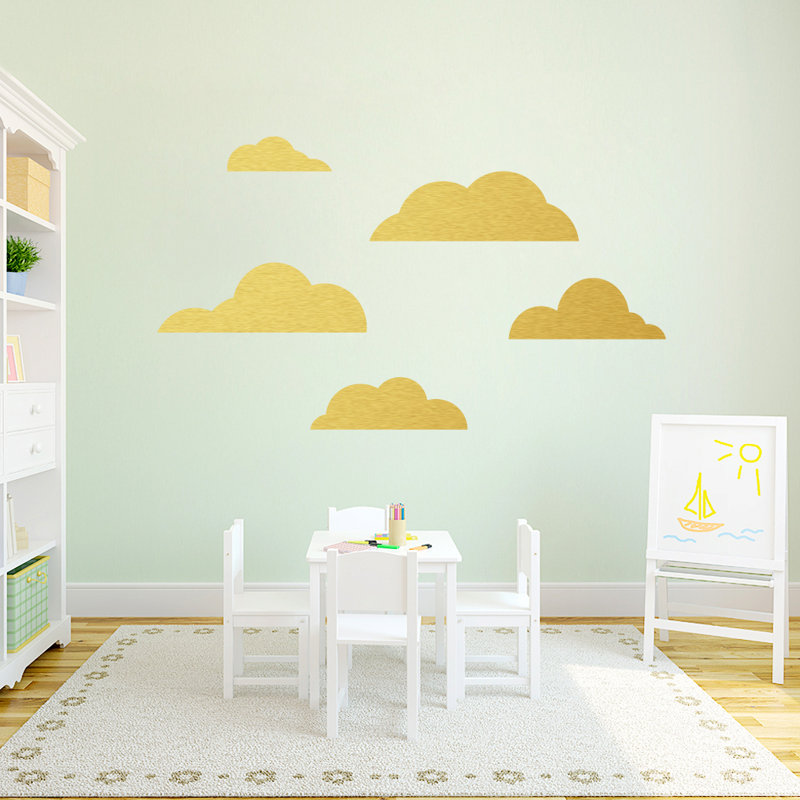 Abstract Non-Wall Damaging Wall Decal, Gold