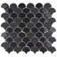 Expressions Scallop Black 11-1/4" x 12" Glass Mosaic Tile