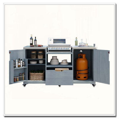 66.5" Outdoor Grill Cart for Big  Egg and Kamado Joe