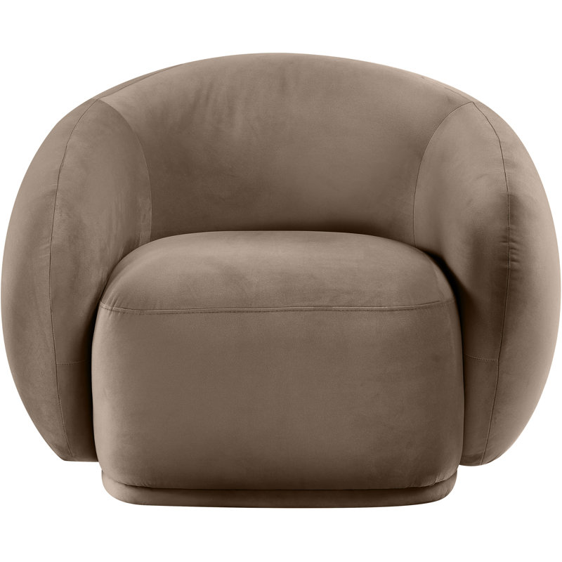 Chaise en velours Emery, Velours taupe