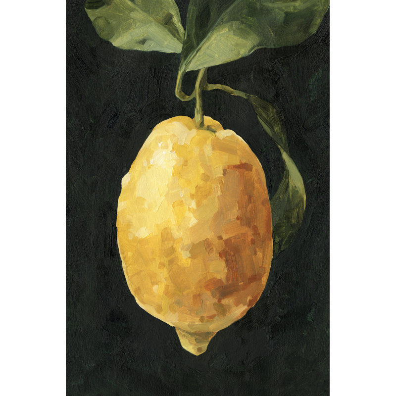 Dark Lemon I by Emma Caroline - Wrapped Canvas Painting, 91cm H x 61cm W