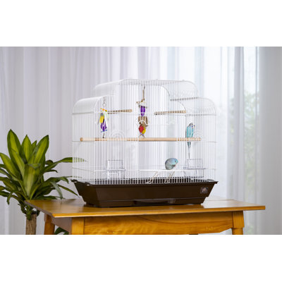 Cinamon 24'' Steel Victorian Table Top Bird Cage with Perch and Tray