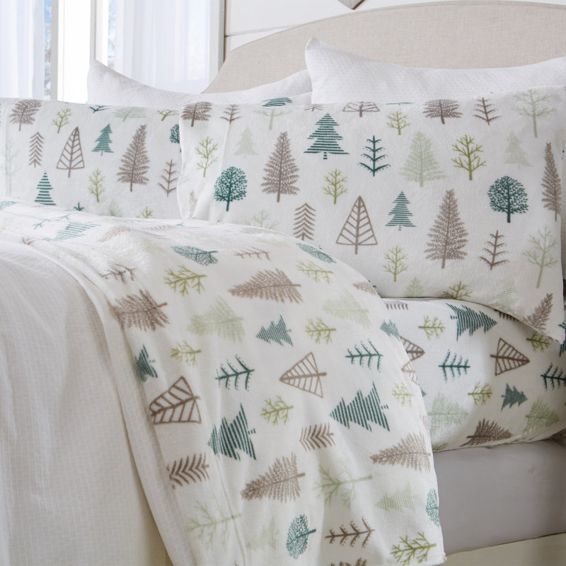 Ensembles de draps en velours ultra doux, Reine, Arbres