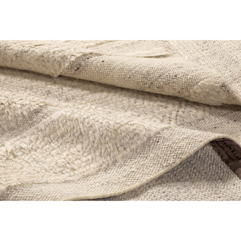 Pure Textures Hand Knotted Wool Abstract Area Rug in Neutral, Rectangle 8' x 10'