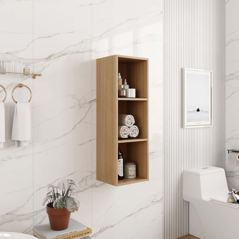 Petites tablettes de rangement murales de 12 pouces pour petite salle de bain, bureau, salle de rangement, Chêne