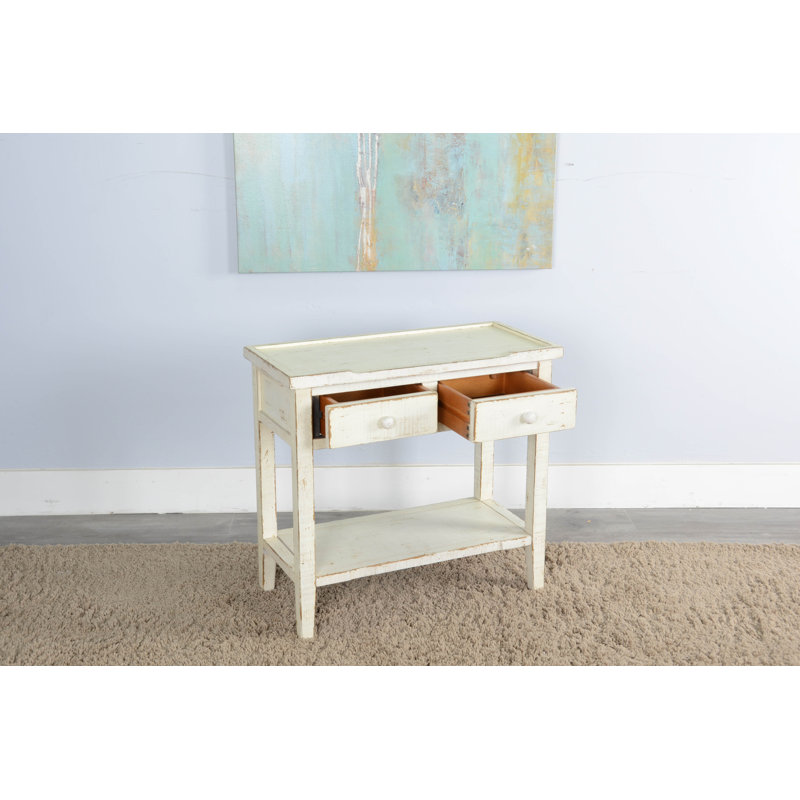 Console en bois massif 33 po Haralson, Sable blanc