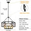 Luminaire suspendu géométrique 5 lumières Modern Farmhouse Chandelier