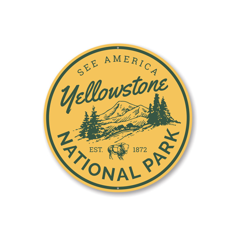 Panneau en aluminium «See America National Park», H 12 po x l 12 po x P 0,04 po