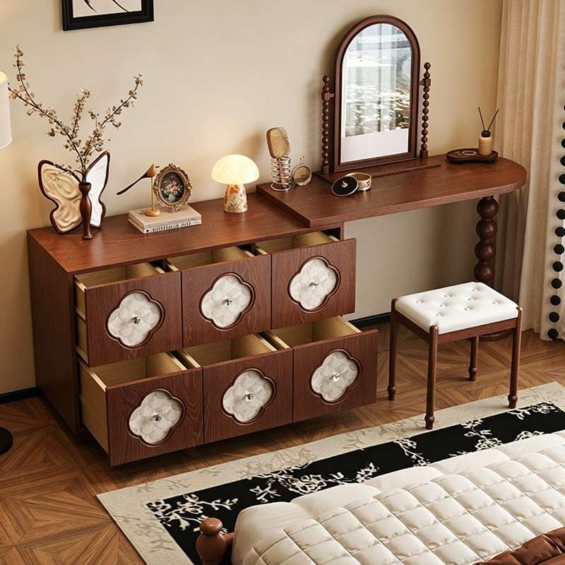 Armoire de rangement et coiffeuse 86,61 po, 29.92" H x86.61" W x 15.75" D