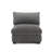 Upholstered Light Gray Faux Rabbit Fur Flannel Armless Chair with Pillow Back, Single Chair Module Part For Sectional Sofa-1671411240