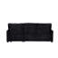 Canapé-lit modulaire moderne en tissu noir l 92 po avec méridienne réversible, ports de charge USB et porte-gobelets Modern-1569062780