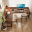 Bureaux rectangulaires en bois massif brun clair-107288382-107288383