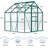 6x6FT Walk-in Polycarbonate Greenhouse Kit with Sliding Door, Adjustable Roof Vent, Rain Gutter System, Aluminum Frame-125202577