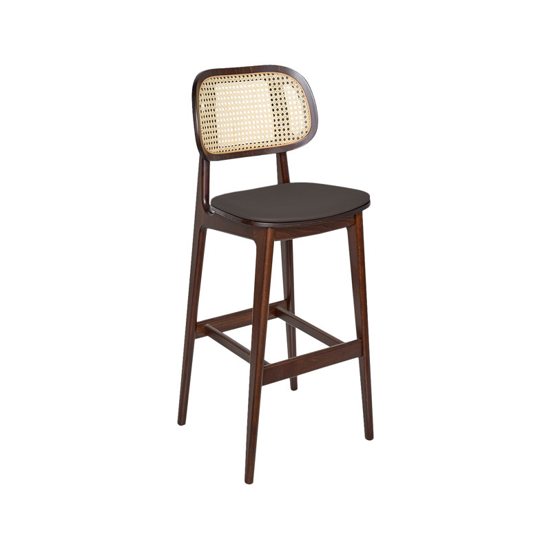 Tabouret 30 "Emma Cane, Chocolat, Brun