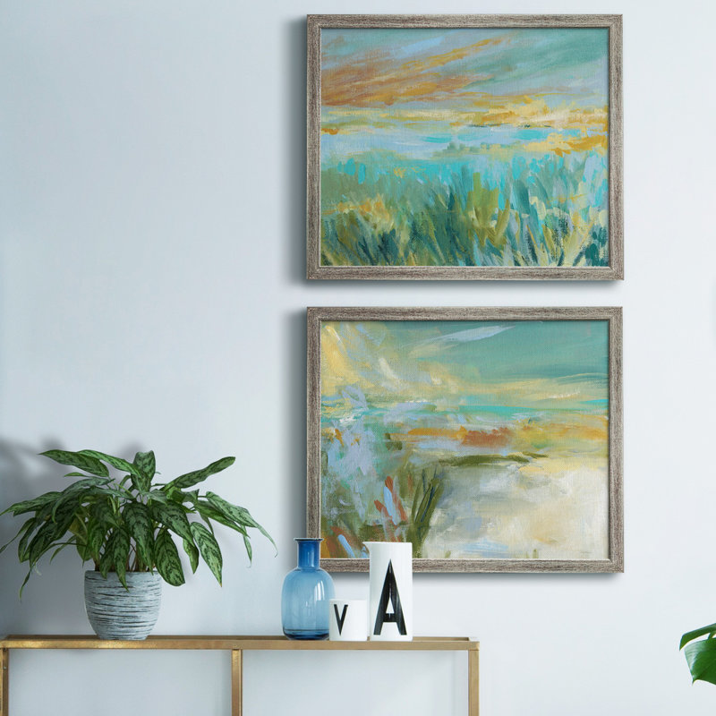 Grassy " Grassy Beach " 2 Piece Art Color Photography Print