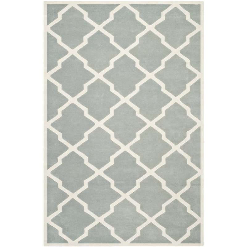 Carolene Hand Tufted Wool Geometric Rug, Rectangle 6' x 9'