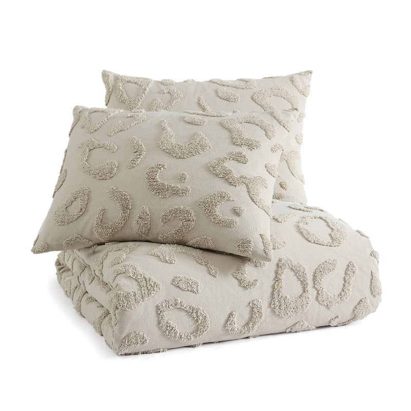 Ensemble de housse de couette en chenille Peri Home, Housse de couette grand + 2 taies d'oreiller