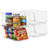 Sorbus 4 Pack Medium Clear Open Front Stackable Kitchen and Fridge Storage Bins
