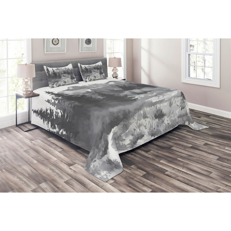 Rustic Polyester Coverlet, King Bedspread + 2 Shams