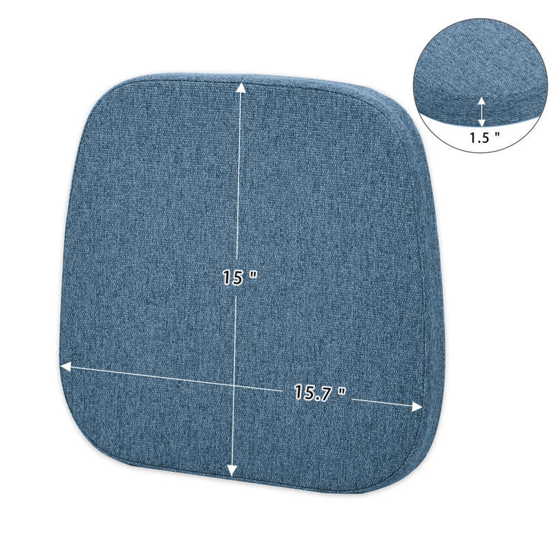 Indoor 1.5'' Dining Chair Seat Cushion, Blue