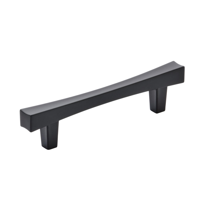 Poignée d'armoire de centre à centre Pailou 5 1/16 po (128 mm) - paquet de 10, Noir mat, 3 3/4"