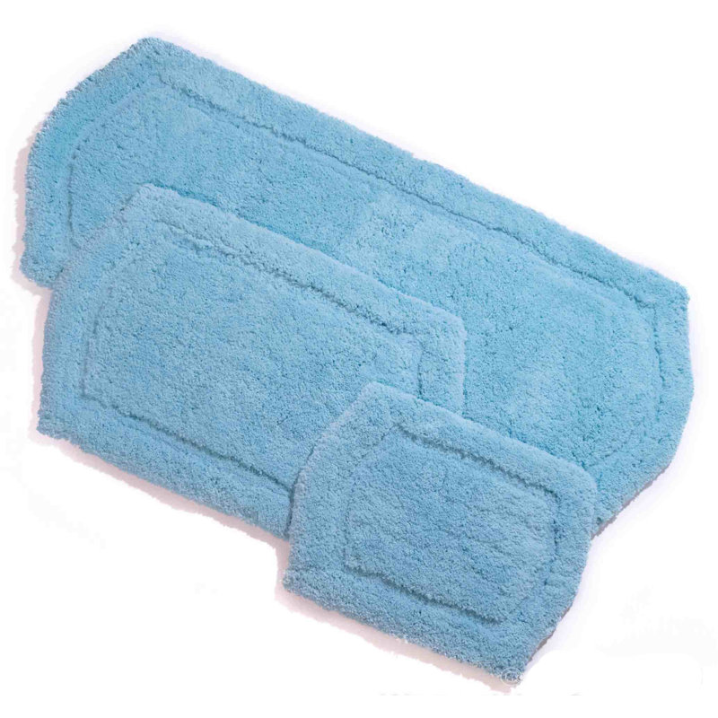 Ensemble de tapis pour salle de bain Joni, Bleu Spa