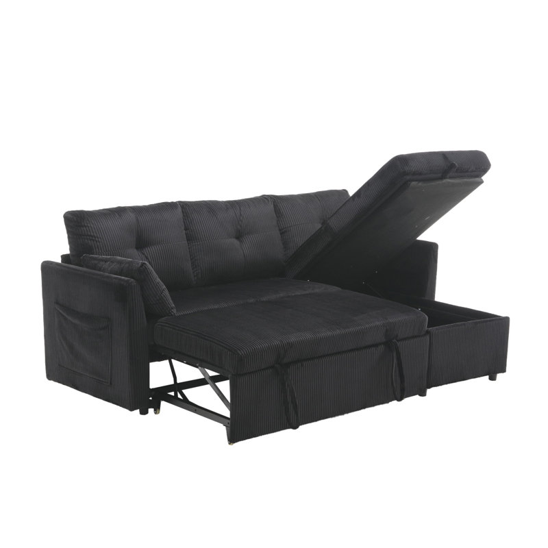 Modular L-Shaped Sofa, Modular Long Sofa With Reversible Chaise Lounge, Sofa Bed, Sleeper Sofa, Modular Sofa Combination With Storage Seats