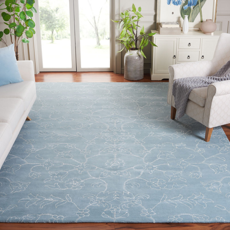 Fifth Avenue Hand Tufted New Zealand Wool Floral Rug, Rectangle 8' x 10'