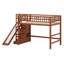 Lit mezzanine avec glissade et lumières DEL, lit mezzanine pour enfants en bois massif avec escalier de rangement et espace sous le lit-133665726-133665728