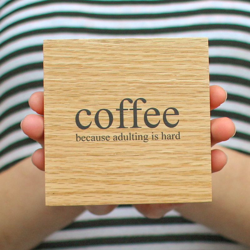 Wood Round 1 Piece Coaster
