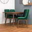 Ensemble de salle à manger en bois massif eucalyptus pour 4 personnes Keyarna