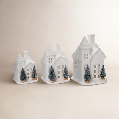 Ceramic Christmas Village Cityscape Accent