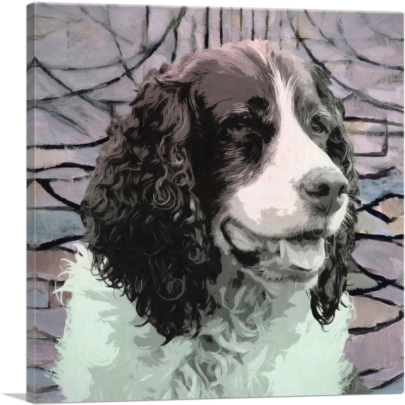 «English Springer Spaniel Dog Breed», reproduction d'art sur toile tendue, H 12 po x l 12 po x P 0,75 po