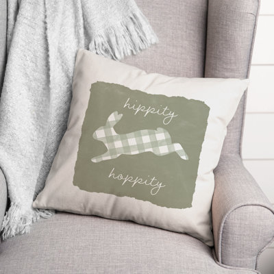  Hippity Hoppity Square Pillow Cover & Insert