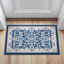 Tapis oriental bleu foncé / crème Anmie