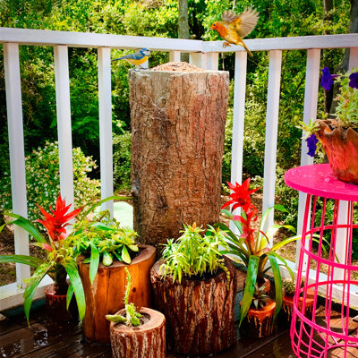 Stone Freestanding Decorative Bird Feeder