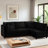126" Corduroy Sectional Corner Sofa 4 Piece Modular Deep Seat Couch With Pillows, 1200 lbs Capacity, Pet-Friendly, Flexible Layout-918813719