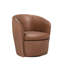 Fauteuil demi-tonneau pivotant 100% cuir italien Crandell-795068833