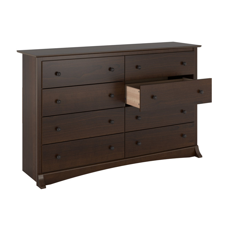 Commode 8 tiroirs Wahhaj, l 59 po, Espresso