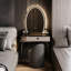Coiffeuse italienne haut de gamme de 59,5 cm avec grand miroir élégant-914794398