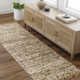 Cierra Abstract Hand Braided Wool Area Rug in Gray/Khaki