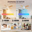 Ventilateurs de plafond avec lumières, ventilateur de plafond à profil bas RVB 54 pouces avec lumière et télécommande, à intensité variable, moteur à courant continu réversible, silencieux, 6 vitesses, ventilateur de plafond encastré pour le sal-672419680-672419686