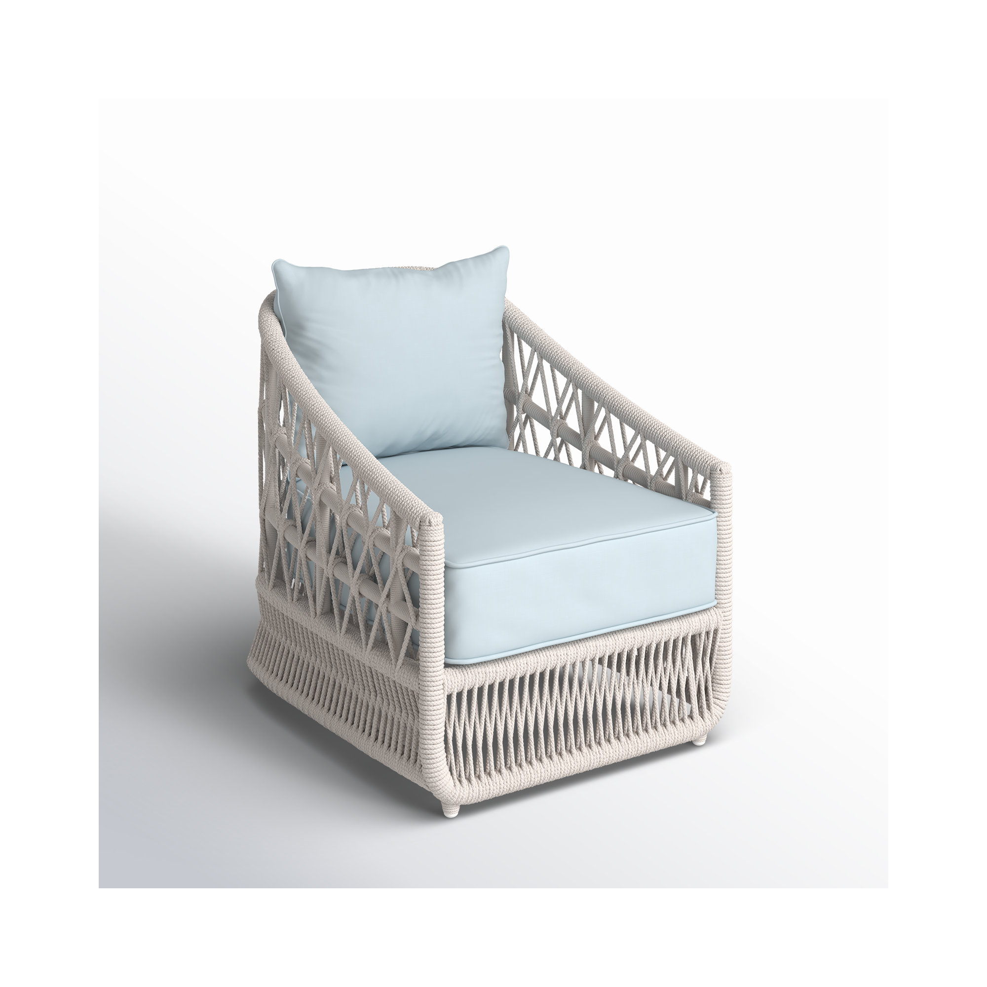 Lucan Patio Chair with Sunbrella Cushions, Canvas Skyline Sunbrella®