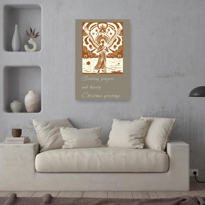 Peaceful Christmas Angel Ethereal Peaceful Serene Landscape Nature Wall Art Print 1 Piece Wrapped Canvas Wall Art
