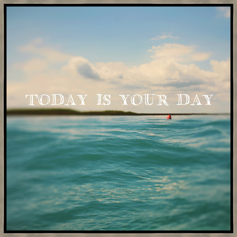 «Today Is Your Day», art mural encadré, H 25,75 po x l 25,75 po, Or