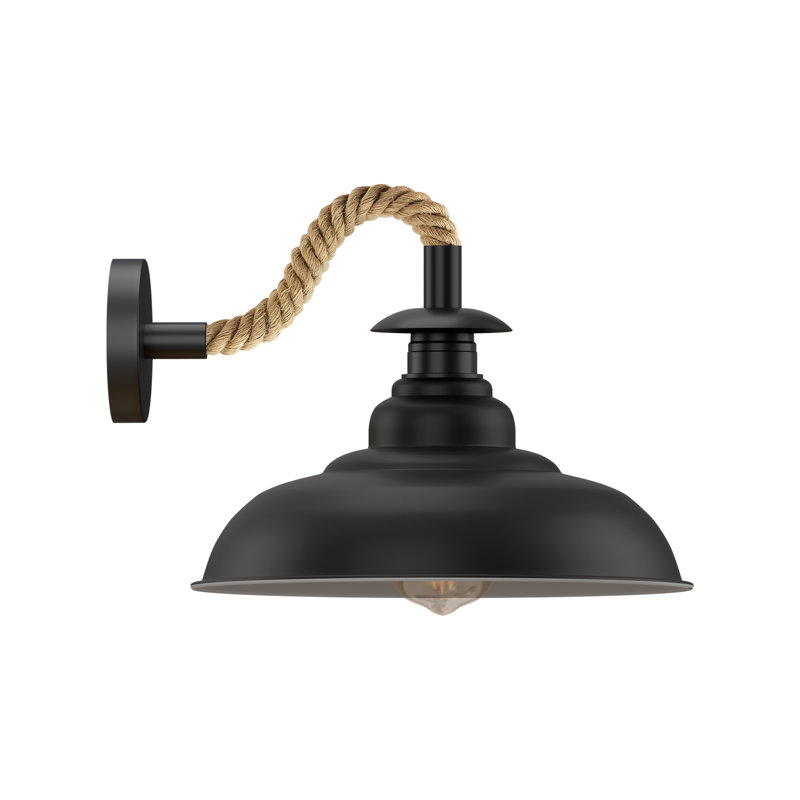Mairead Candle Wall Light, Yes, Black Inner White