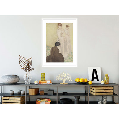 «The Fitting» par Mary Cassatt, impression giclée sur cadre