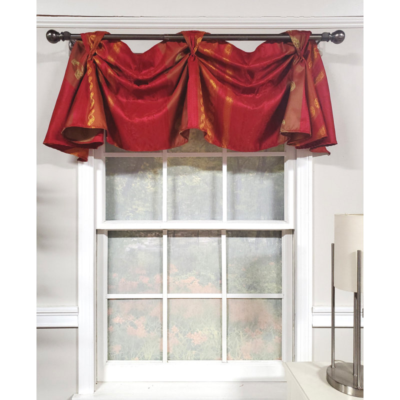 Nikoleta Hand Pleated Tab Top Cotton Valance 36" x 18"