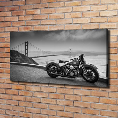 Motorcycle 1 Piece Wrapped Canvas Wall Art